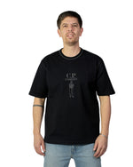 Black twisted short sleeve logo T-shirt