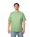 Drôle de Monsieur Le T-Shirt Slogan Calligraphy Light Green