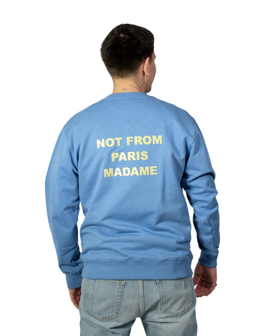 Drôle de Monsieur Le Sweatshirt Slogan Atlantic Blue