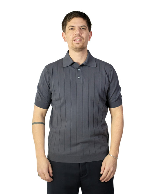 Grafite Coste Knitted Polo