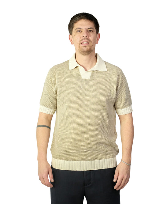 Sabbia Lana Knitted Skipper Polo