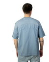 Relaxed fit T-shirt cotton jersey logo patch Winward Blue