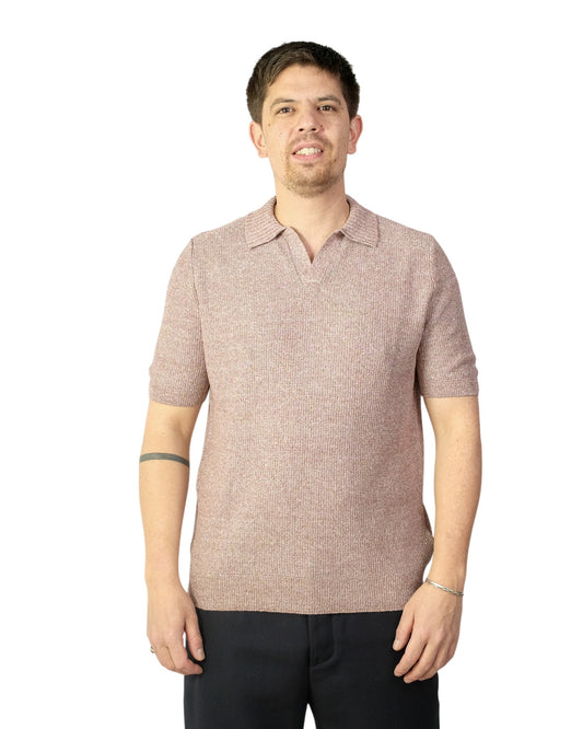 Marsala Rosewood Structured Knitted Polo