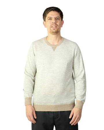 Slate Green Wool Silk Blend Pullover