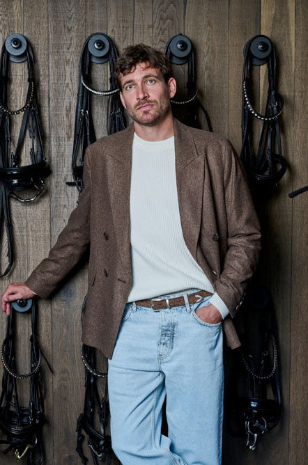 Lowan Double Breasted Vest Brown
