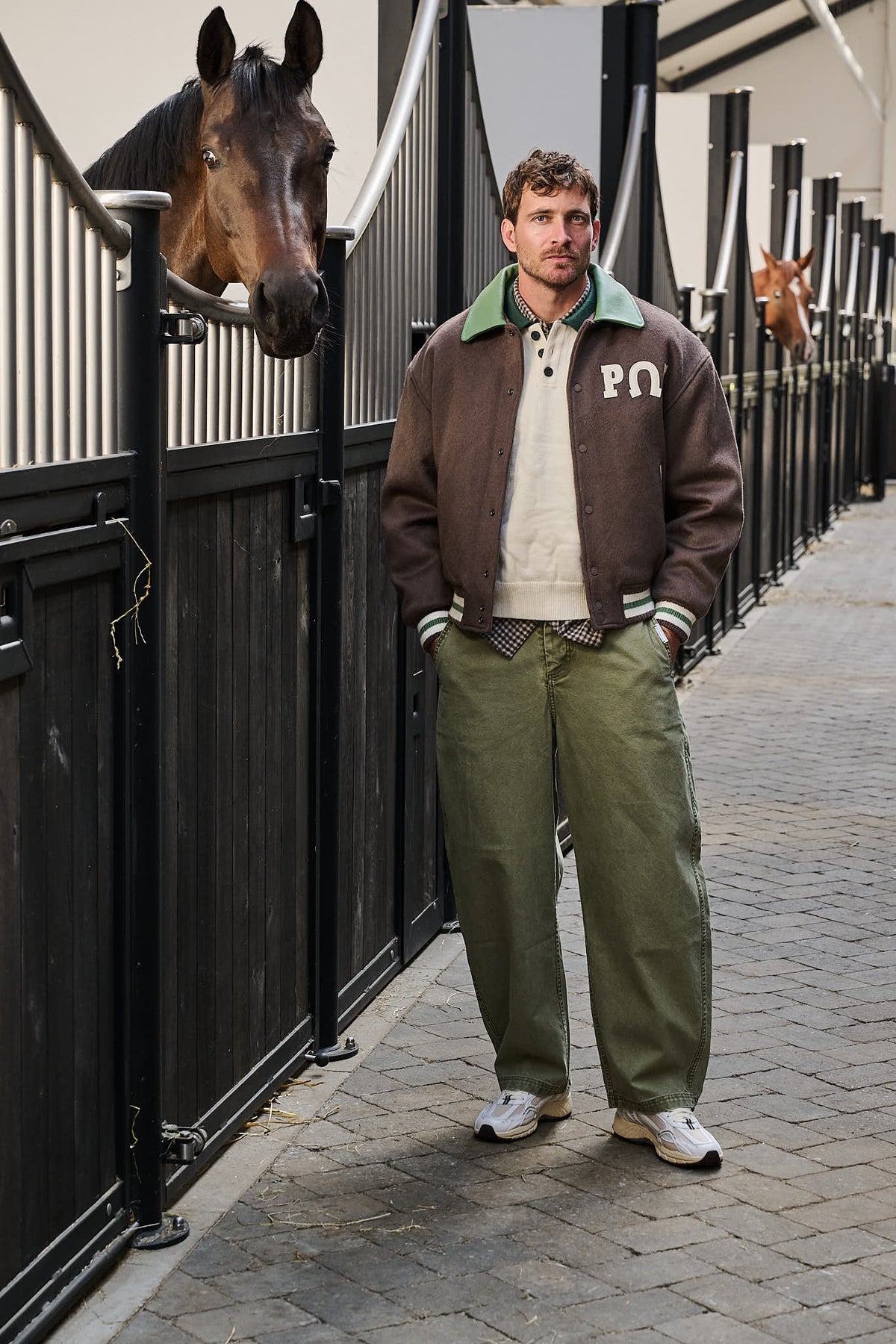 PAL Sporting Goods varsity jacket in herenlook uit The Hidden Estate FW26