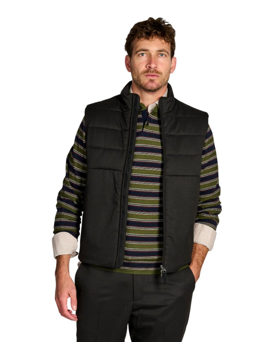 WAHTS Payton Soft Wool Bodywarmer Deep Brown