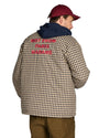 Drôle de Monsieur Check Overshirt With Slogan Beige