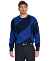 Castart Evin Jacquard Knit Crewneck Pullover Blue