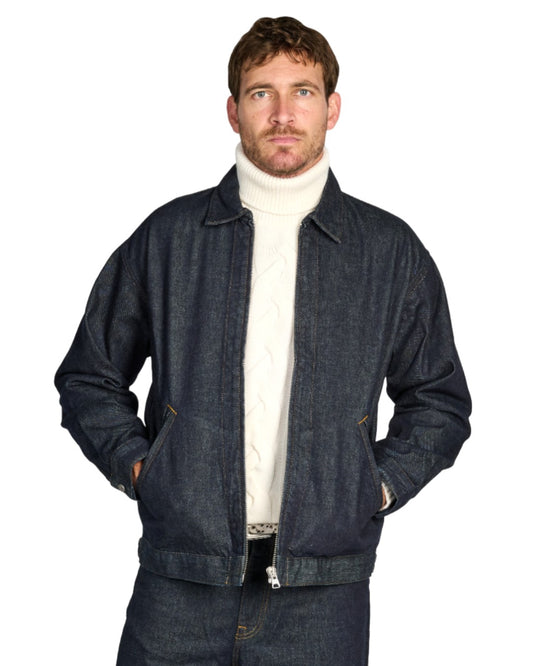 NN.07 Petrus Cotton Relaxed Fit Overshirt Raw Indigo