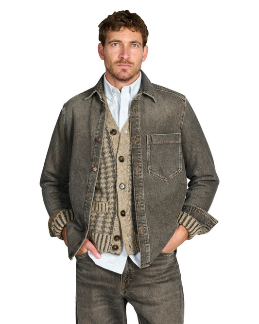 DRYKORN Dieggo Relaxed Fit Denim Overshirt Brown