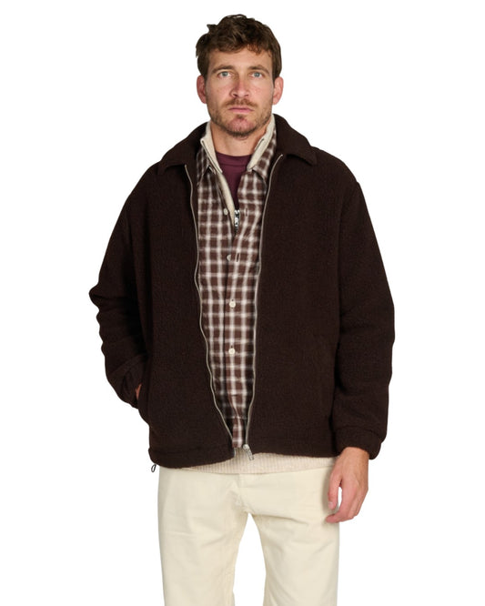 The GoodPeople JTeddy Regular Fit Jacket Chocolate Brown