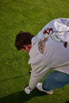 Light Grey Marl At Bat Sweater