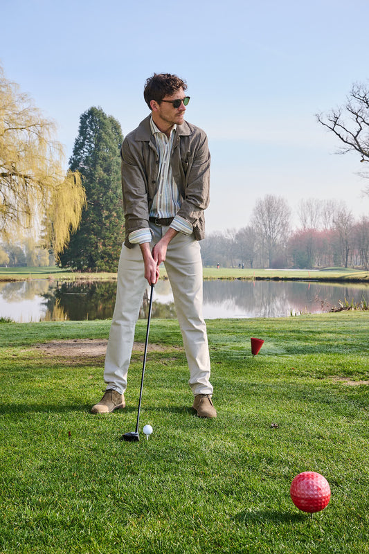 Color Striped  Linen Tailor Fit