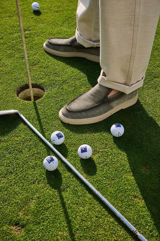 Officine Creative Bones Deck Shoes Smoked Green