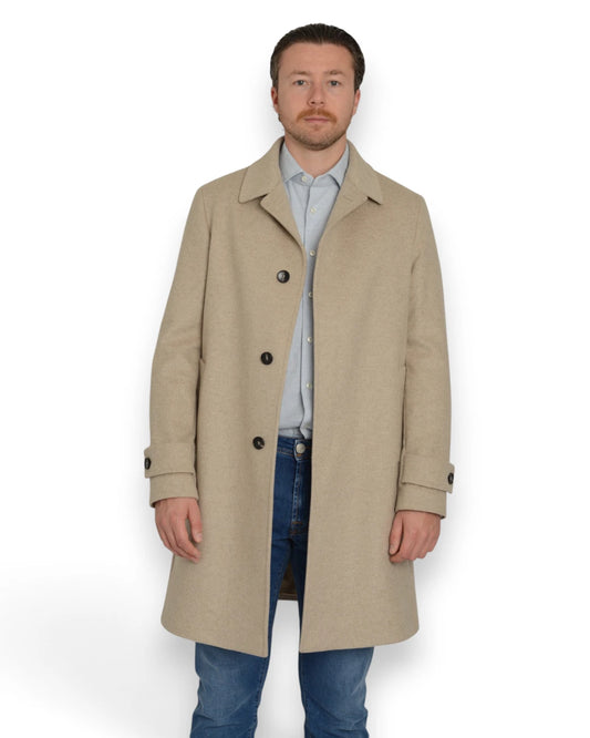 Breras Pest Wool Cashmere Overjas Beige
