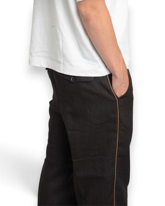 Nine in the Morning Apollon Baggy Broek Piping Dark Grey