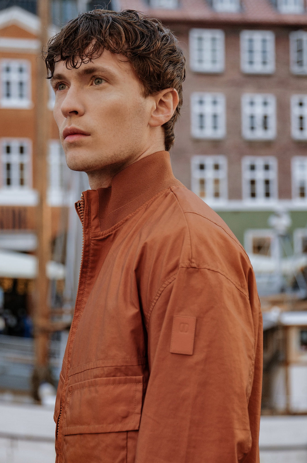 DUNO HELIO BOMBER ORANJE JAS CHECKPOINT