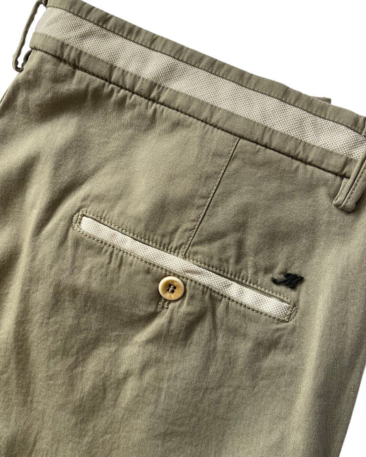 Mason’s Torino University Cotton Stretch Slim Fit Khaki