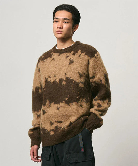 MOHAIR SPLATTER SWEATER TAUPE