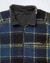 REVERSIBLE SHERPA PLAID JACKET BLACK