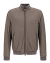 Ecoage High Collar Bomber Jacket Dove Grey