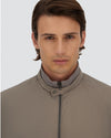 Ecoage High Collar Bomber Jacket Dove Grey