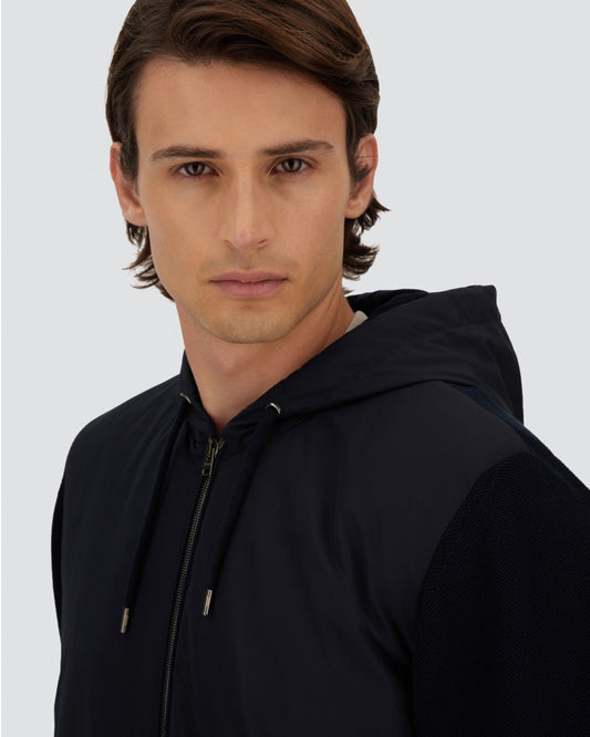 Pique Knit Nylon Jacket