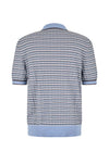 Ice Blue Striped Knitted Cotton Skipper