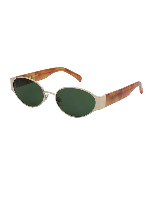 Bella Sunglasses Gold Burnt Amber