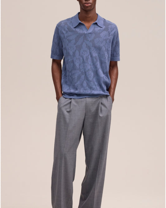 NN.07 Ryan 60019 Polo Lightweight Cotton Stone Blue