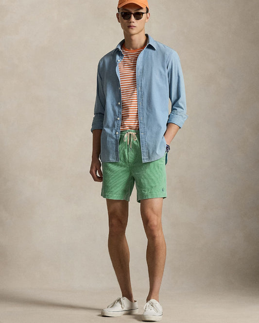 Corduroy Polo Prepster Shorts Green