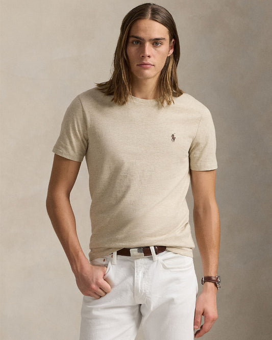 Custom Slim Fit Jersey T-shirt Expedition Dune Heather Grey