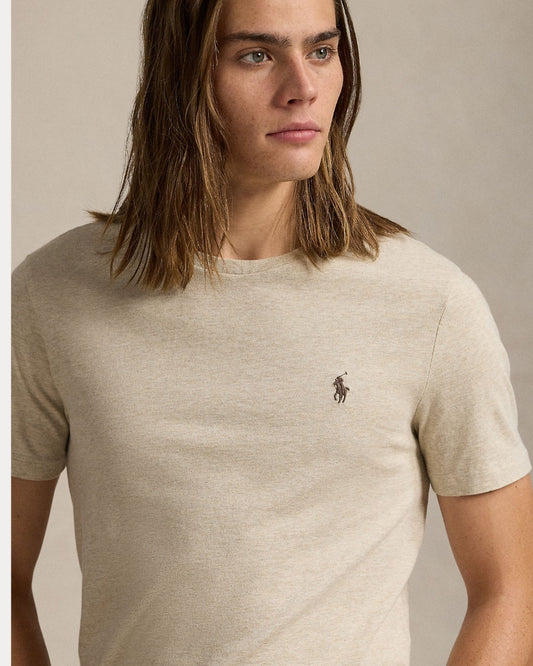 Custom Slim Fit Jersey T-shirt Expedition Dune Heather Grey