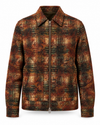 Paul Smith Rust Textured Check Zip Overshirt