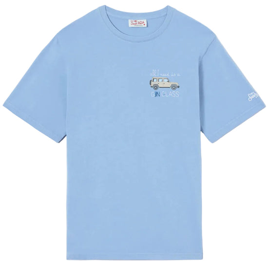 MC2 Saint Barth T-shirt met Mercedes G-Class en gin artwork