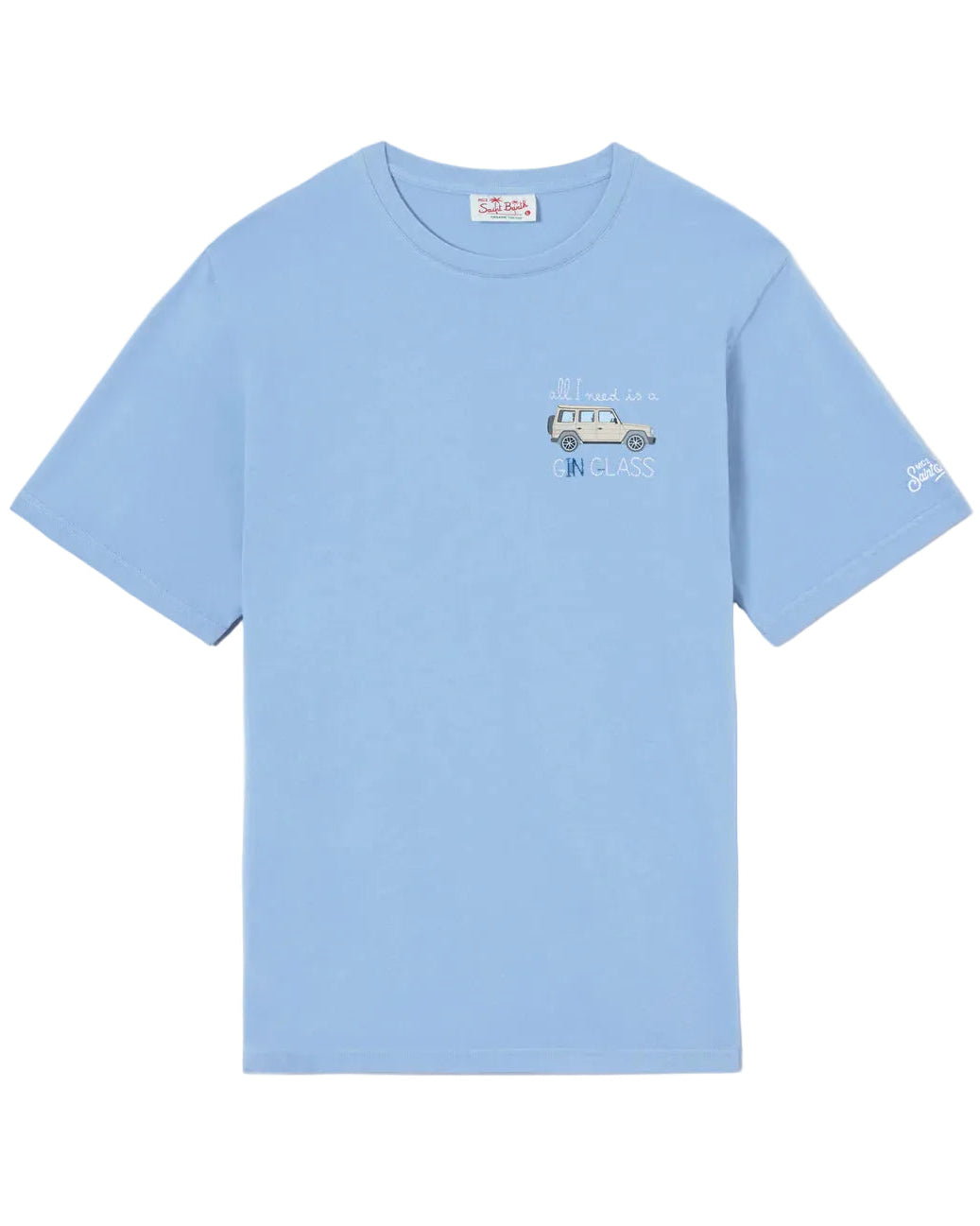 MC2 Saint Barth T-shirt met Mercedes G-Class en gin artwork