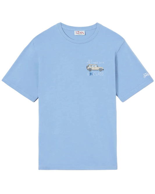 MC2 Saint Barth T-shirt met Mercedes G-Class en gin artwork