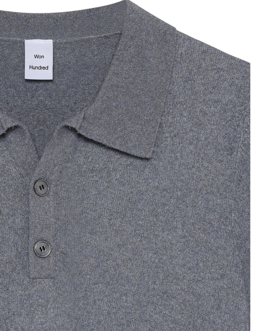 Bluish Grey Jonas Knit Polo