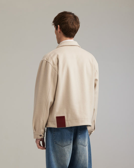 Boiled Wool Jacket Ecru