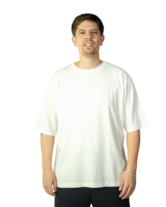 White Chris Pima Cotton Oversized T-shirt