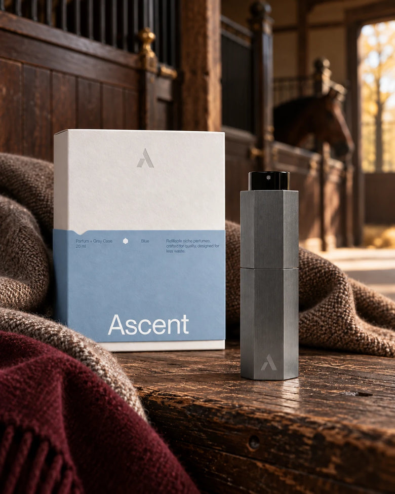 Ascent parfumstarterspakket met donkergrijze case – oktobercadeau bij Checkpoint Mol