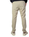 Beige Mitte Stretch Wool Canvas Single Pleat Tapered Fit Trousers