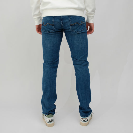7 For All Mankind Blue Slimmy Philly Denim – productbeeld 3