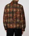 Achteraanzicht van de Paul Smith Rust Textured Check Zip Overshirt