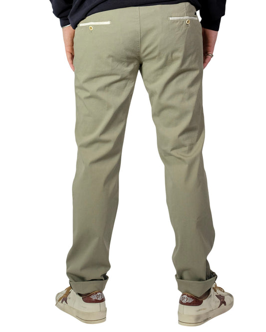 Mason’s Torino University Cotton Stretch Slim Fit Khaki