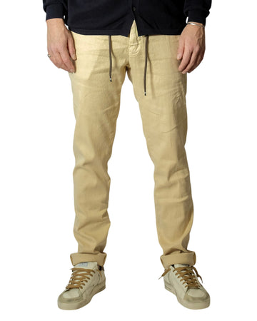 Beige Chiaro Linnen Milano Jogger Pants