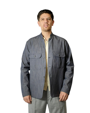 Denim Chambray Misto Lana
