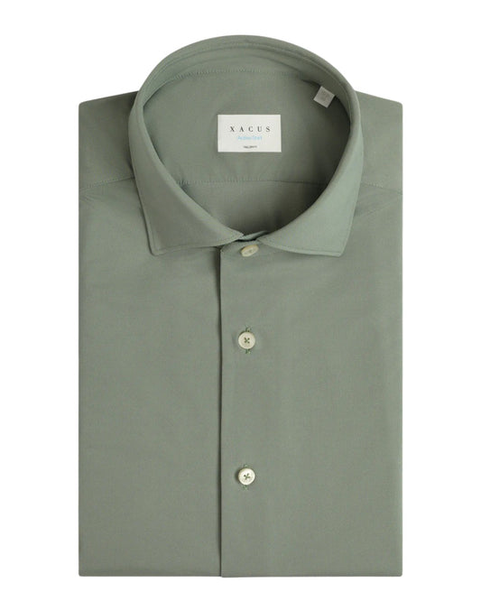 Xacus Tailor Fit Active Shirt Sage Green – productfoto 1 – Checkpoint Mol