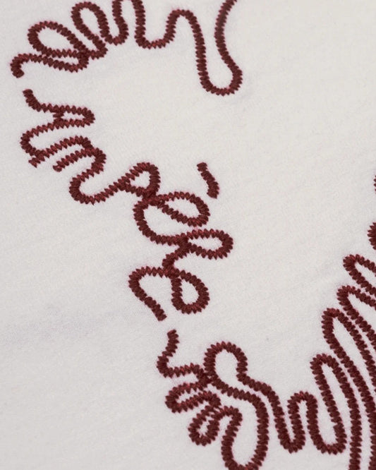 Ampère Ellen Dry Jersey Longsleeve T-Shirt Wit - detail van print en afwerking